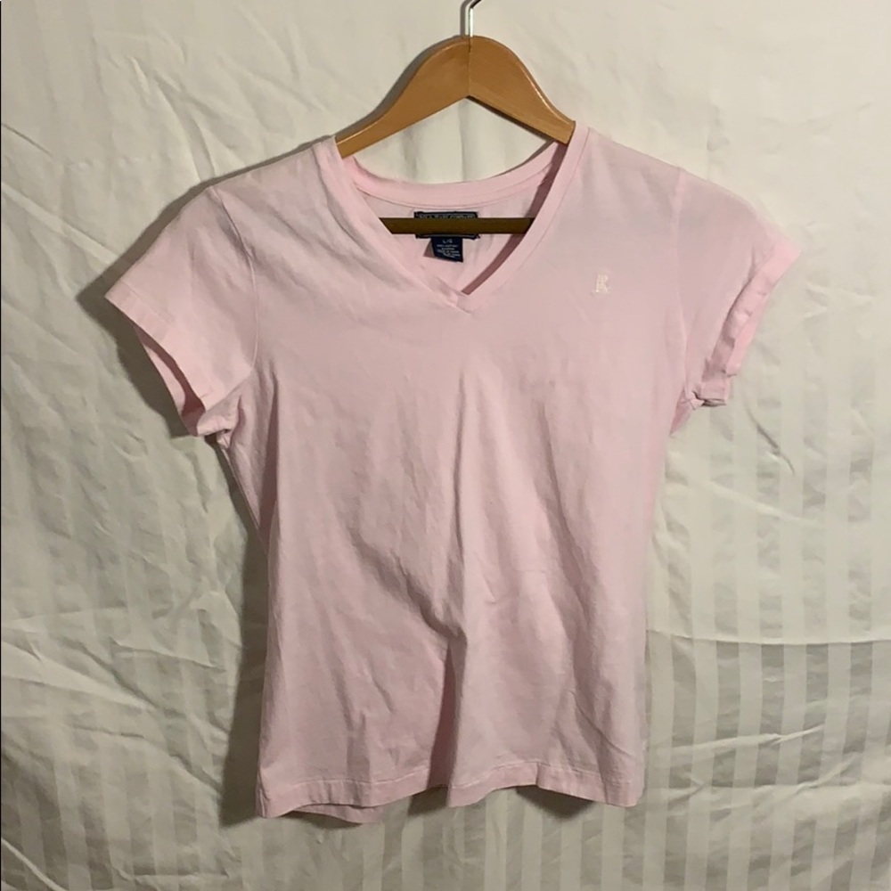Ralph Lauren pink short sleeve large shirt